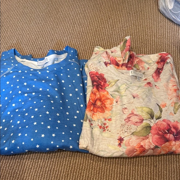 2 NWT PJ Salvage Pajama Top loungewear bundle long sleeve tops size 2x or 3x - Picture 1 of 9